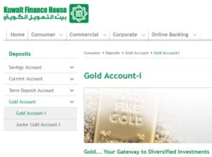 Kuwait Finance House Gold Account-i