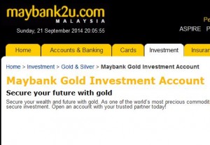 Pelaburan emas Maybank