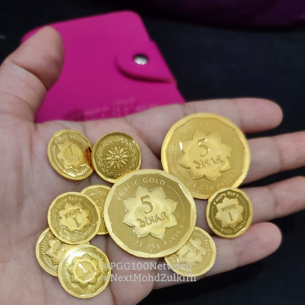 Dinar Public Gold kecil dan mudah disimpan.